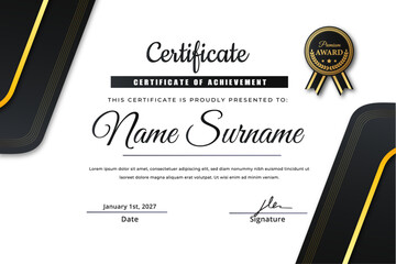 Abstract certificate template concept