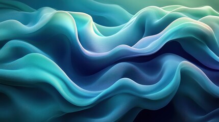 Fototapeta premium Abstract Ocean Waves in Shades of Blue with Fluid Texture and Depth