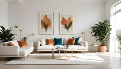 Photo interior modern design room 3d illustration