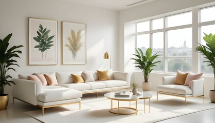 Photo interior modern design room 3d illustration