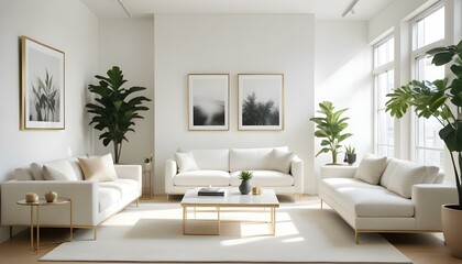 Fototapeta premium Photo interior modern design room 3d illustration