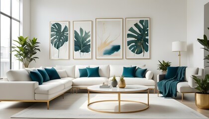 Photo interior modern design room 3d illustration