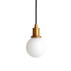 Minimalist Pendant Light with Spherical Glass Shade and Brass Accent