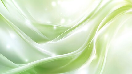 Fototapeta premium Elegant soft green abstract vector background with a shiny finish and smooth curves, perfect for calming, nature-inspired designs