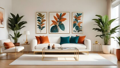 Photo interior modern design room 3d illustration