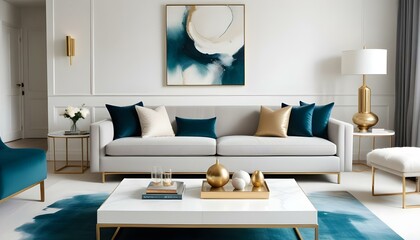 Photo interior modern design room 3d illustration