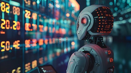 Futuristic Robot Monitoring Financial Transactions for Fraud Detection