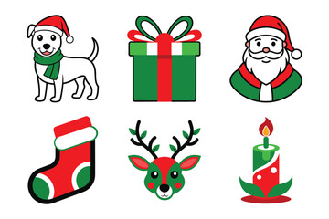 set of christmas tree