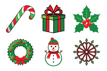 set of christmas tree