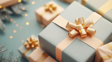 Customized gift wrap with name and custom message, elegant design, 3D illustration