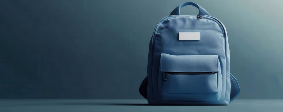 Personalized backpack with name tag, trendy and practical, 3D illustration