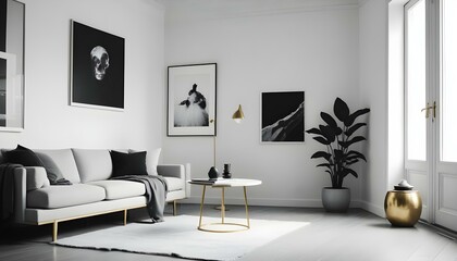 Photo interior modern design room 3d illustration
