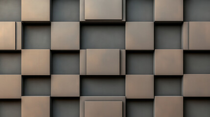 Geometric 3D patterns with metallic textures