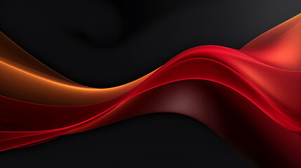 Fototapeta premium Abstract background with red black wave. Abstract template for card or banner. Beautiful waves. Dynamic smooth background. Soft flow