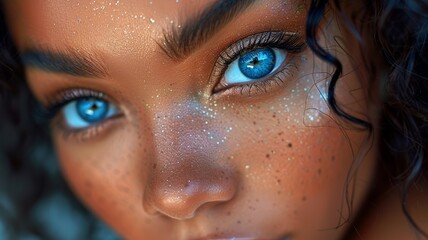Fototapeta premium Beautiful natural girl smiling