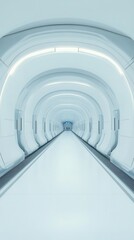 Obraz premium Futuristic transportation hub with hyperloop