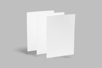 A4 Paper 3D Rendering for mockup