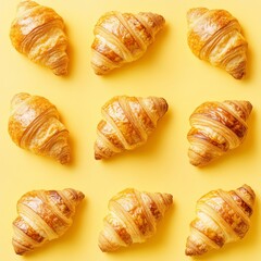 ##  Golden Croissants: A Top-Down View of Deliciousness