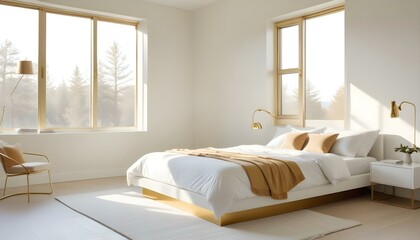 Fototapeta premium Photo interior modern design room 3d illustration
