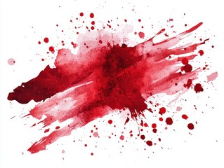Abstract Red Blood Spatter.