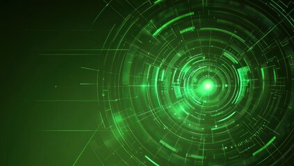 Fototapeta premium Abstract Green Technology Interface