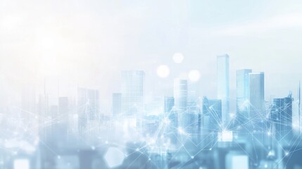 Cityscape with Network Connections