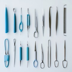 Sterile Scalpels: A Close-Up View from Above - Medical Photography
