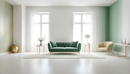 Fototapeta premium Photo interior modern design room 3d illustration