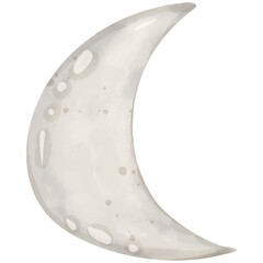 hand drawn crescent moon illustration © ToeyToeyartwork