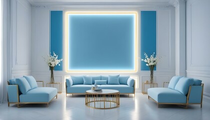 Photo interior modern design room 3d illustration