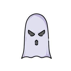 spooky ghost icon vector isolated