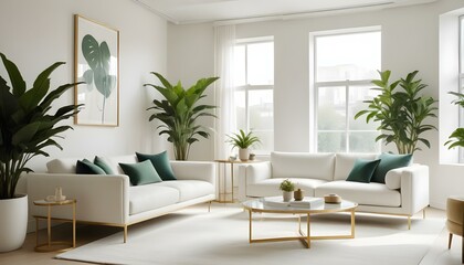Photo interior modern design room 3d illustration