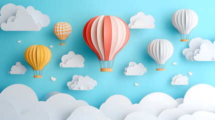 Obraz premium Hot Air Balloons in the Sky 