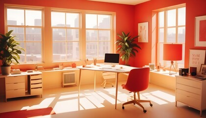 Photo interior modern design room 3d illustration
