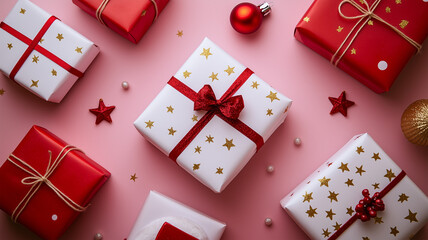 クリスマスプレゼントとサンタ帽