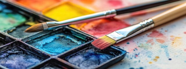 Obraz premium Exploring the Beauty of Watercolor Painting: Essential Tools and Techniques for Creative Expression
