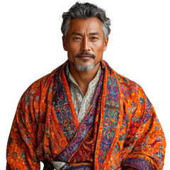 Bhutan Bhutanese man isolated on a transparent background png file no background png file
