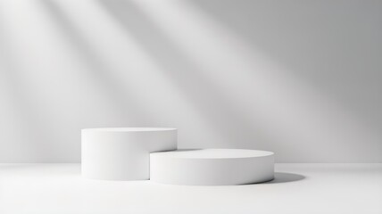 white podium isolated on white
