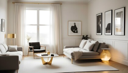 Photo interior modern design room 3d illustration