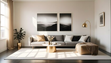 Photo interior modern design room 3d illustration