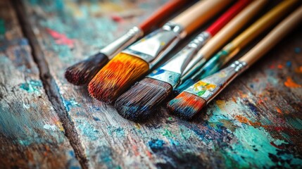Obraz premium Exploring the Vibrant World of Paint Brushes: Essential Tools for Every Artist