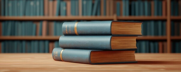 Personalized book cover with name, library background, 3D illustration