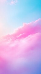 Soft pastel clouds in vibrant sky