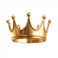 golden crown icon isolated on a white background