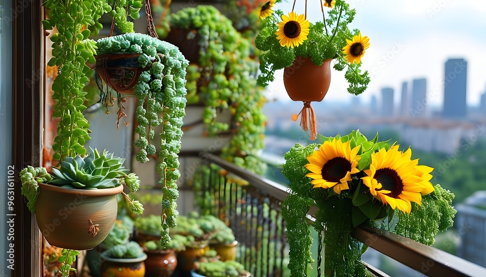 Wall mural flowers in a garden