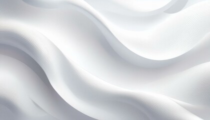 Obraz premium Abstract white background, soft, elegant waves in shades of blue and gray, smooth curves and lines. A soft abstract background featuring flowing waves in shades of white and light gray.