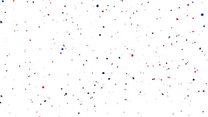 Patriotic Confetti Explosion: A vibrant 3D illustration of red, white, and blue confetti, perfect for celebrating American victories and national holidays.