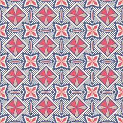 Fabric geometric ethnic pattern Vintage color