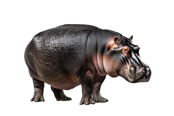 Naklejka premium Hippopotamus with transparent background