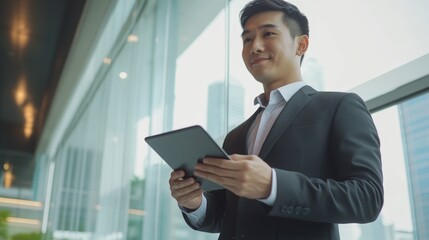 Business Professional Standing in Office